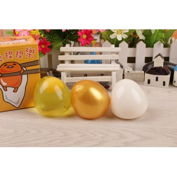 1pcs/set 9 styles Cute New Gudetama Water Egg Shaped Squishies White Clear Squeeze Mascot Cute Child Toys Best gift