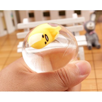 1pcs/set 9 styles Cute New Gudetama Water Egg Shaped Squishies White Clear Squeeze Mascot Cute Child Toys Best gift