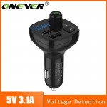 Onever 3.1A Fast Charge FM Transmitter Bluetooth Modulator Handsfree Car Kit Car Audio MP3 Player Dual USB Car Charger TF Card