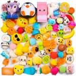 Random 50 Pcs Squishies Cream Scented Slow Rising Kawaii Simulation Lovely Toy Jumbo Medium Mini Soft Squishies, Phone Straps