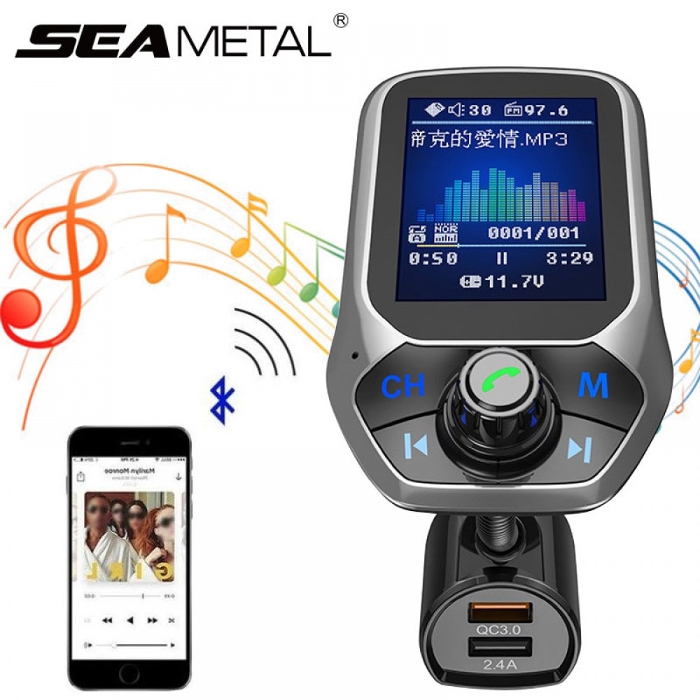 Car MP3 Player FM Modulator Mp3 Car Audio Player QC3.0 12V 3USB Auto FM Transmitter Bluetooth Cars AUX Modulator FM Music Player