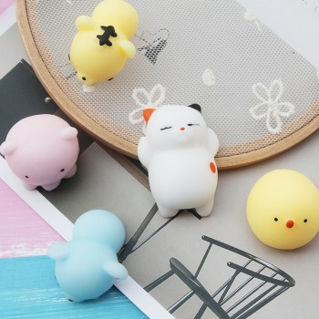 Mochi squishy	Soft squishy toys Cute Kawaii Mini Rolling Pregnant Lazy Cats Soft Hand Pinch Squeeze Stress Relief Phone Kid Gift
