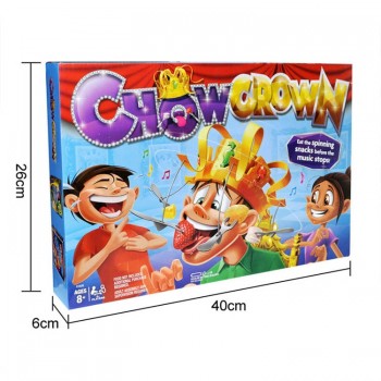 New Toys For Family Novel Chow Crown Game Toys Musical Spinning Crown Snacks Food Party Toy Child funny Family Gift