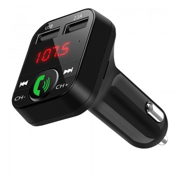 Vexverm Auto Wireless Bluetooth FM Transmitter Car Kit Handsfree FM Transmitter LCD MP3 Player USB Charger