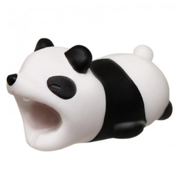 Kawaii Animal Cable Protector Bite for Android Iphone Cable Winder Panda Phone Holder Accessory Organizer Doll Model Funny