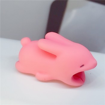 Kawaii Animal Cable Protector Bite for Android Iphone Cable Winder Panda Phone Holder Accessory Organizer Doll Model Funny
