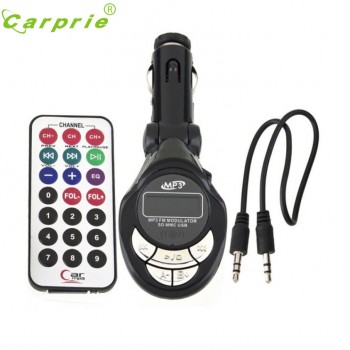 New Arrival Car MP3 Player Wireless FM Transmitter Modulator USB SD CD MMC Remote XRC car-styling