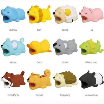 One Piece Cable Bite Protector for Iphone Luminous Cable Protection Winder Phone Holder Accessory Dog Doll Glow At Night KF993