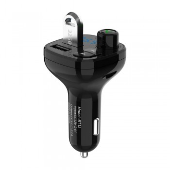 KORSEED FM Transmitter modulator 3.1A Dual USB Charger Bluetooth Car Kit Audio Music Mp3 Player Phone Wireless Handsfree Carkit
