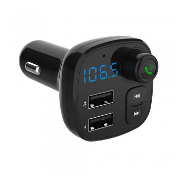 KORSEED FM Transmitter modulator 3.1A Dual USB Charger Bluetooth Car Kit Audio Music Mp3 Player Phone Wireless Handsfree Carkit