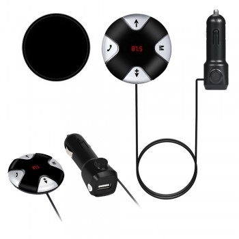 Handsfree Wireless Bluetooth 4.0 FM Receiver 3.5mm TF Car Kit Mp3 Player AUX