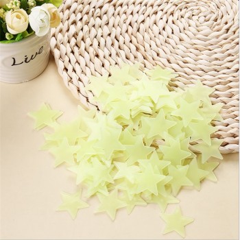 50Pcs Fluorescent Luminous  Kids Bedroom Storage Rooms Star Baby Childrens Glow in the Dark Toys Sticker Adhesive Sticker