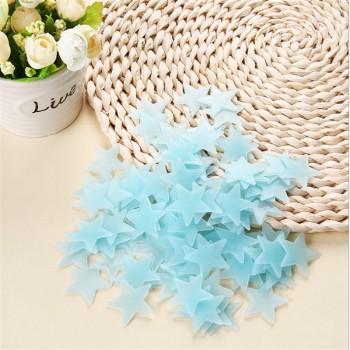 50Pcs Fluorescent Luminous  Kids Bedroom Storage Rooms Star Baby Childrens Glow in the Dark Toys Sticker Adhesive Sticker