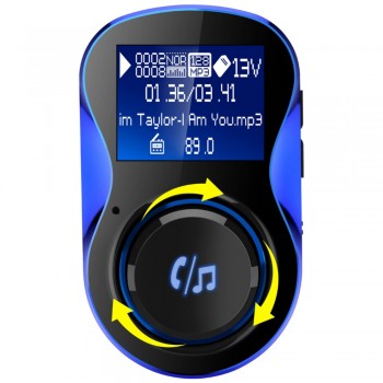 Wireless FM Modulator Car Radio Kits Hands-free Bluetooth FM Transmitter Dual USB Charging Support U Disk Mp3 Player for Phone