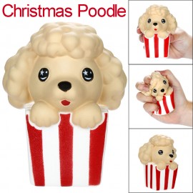 Fun Squishy Cartoon Animal Cute Christmas Poodle Funny Children Toys Slow Rising Fruits Scented Squishy Stress Relief Toy
