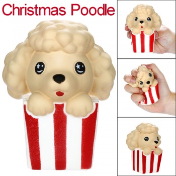 Fun Squishy Cartoon Animal Cute Christmas Poodle Funny Children Toys Slow Rising Fruits Scented Squishy Stress Relief Toy