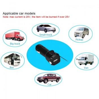 MP3 Music Player Automotive Fashion Design Handsfree Wireless Bluetooth 4.0 FM Receiver 3.5mm TF Car Kit Mp3 Player AUX @#128