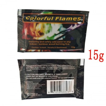 15g Mystical Fire Magic Colored Flames Bonfire Sachets Fireplace Pit Patio Gags Toy Professional Magicians Pyrotechnics