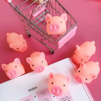 1Pc Funny Cartoon Squishy Pink Pig Mochi TPR Squeeze Straps DIY Decor Accessories Fun Joke Toy Gift Antistress Toys
