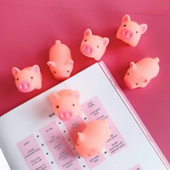 1Pc Funny Cartoon Squishy Pink Pig Mochi TPR Squeeze Straps DIY Decor Accessories Fun Joke Toy Gift Antistress Toys