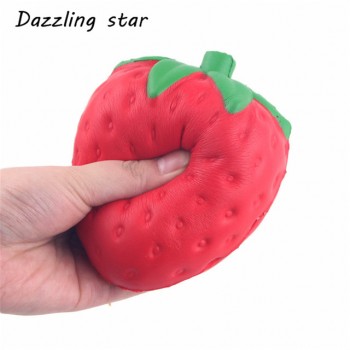 Antistress pineapple Strawberry peach Fruits Squeeze Soft Slow Rising Phone Key Chain Strap Roll Squishes PU Squishies toys