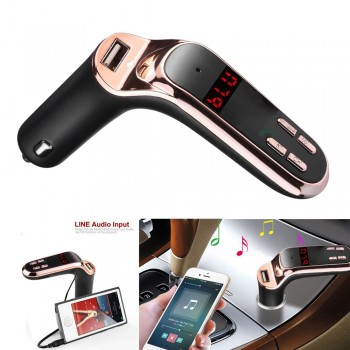 Universal car bluetooth fm transmitter Kit Handsfree FM Transmitter Radio MP3 Player USB Charger amp; AUX Hands Free Bluetooth #35