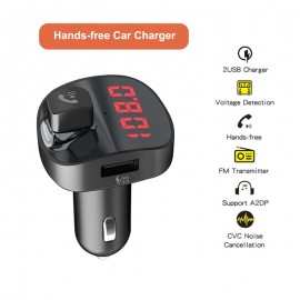 Car FM Transmitter Bluetooth Car MP3 Player Wireless Hands free Bluetooth Car Kit Dual USB Car Charger Handsfree Support TF Card