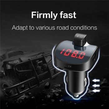 Car FM Transmitter Bluetooth Car MP3 Player Wireless Hands free Bluetooth Car Kit Dual USB Car Charger Handsfree Support TF Card