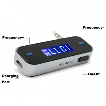 Marsnaska New Mini Wireless Transmitter 3.5mm In-car Music Audio FM Transmitter For iPhone Plus Samsung iPad Car MP3 Transmitter