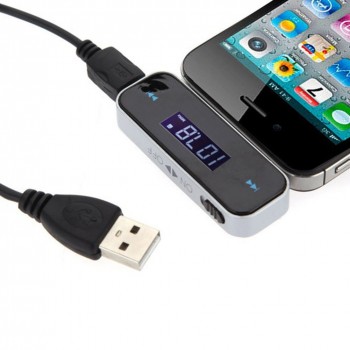 Wireless Transmitter 3.5mm In-car Music Audio FM Transmitter LCD Display For iPhone6S Samsung iPad Car MP3 transmitter