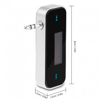 Wireless Transmitter 3.5mm In-car Music Audio FM Transmitter LCD Display For iPhone6S Samsung iPad Car MP3 transmitter