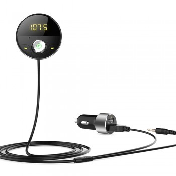 Bluetooth AUX Handsfree Car Kit 3.5mm Jack Audio MP3 Player Wireless FM Transmitter Auto SpeakerPhone Car kit USB Adapter DY252