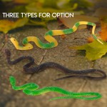 1 Piece 35CM Simulation Black Rubber Snakes April Fools Day Halloween Tricky Funny Toy Fake Snake Garden Props