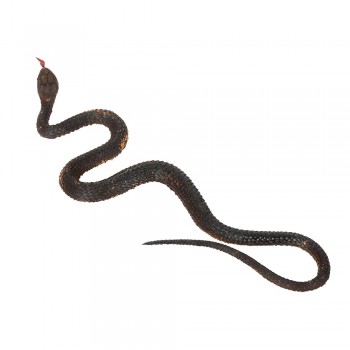 1 Piece 35CM Simulation Black Rubber Snakes April Fools Day Halloween Tricky Funny Toy Fake Snake Garden Props