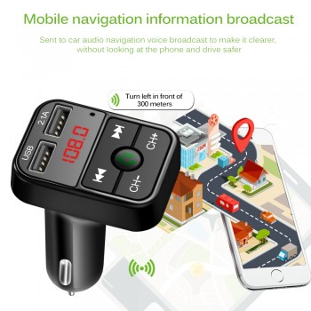 Onever Bluetooth FM Transmitter FM Modulator Hands Free Car Kit MP3 Player TF USB Flash Music Car Accessories