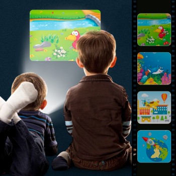 Kids Story Flashlight Slide Projector Toy Projector Slide Baby Sleeping Story Early Education Toy Child Sleep Light Lamp