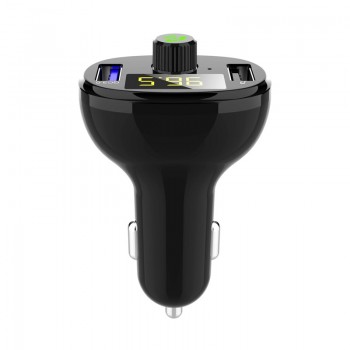 JaJaBor Car FM Transmitter Bluetooth Car Kit Handsfree Wireless Bluetooth Stereo A2DP MP3 Audio Music Player QC3.0 Quick Charge