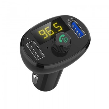 JaJaBor Car FM Transmitter Bluetooth Car Kit Handsfree Wireless Bluetooth Stereo A2DP MP3 Audio Music Player QC3.0 Quick Charge