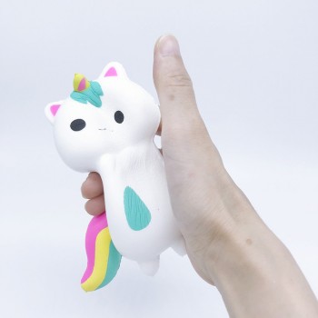 Squishy Kawaii Funny Novelty Rainbow Fox Scented Charm Cute Slow Rising Squishies Stress Reliever Toy Squeeze Toys for Children