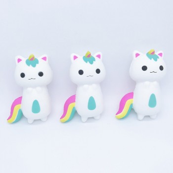 Squishy Kawaii Funny Novelty Rainbow Fox Scented Charm Cute Slow Rising Squishies Stress Reliever Toy Squeeze Toys for Children
