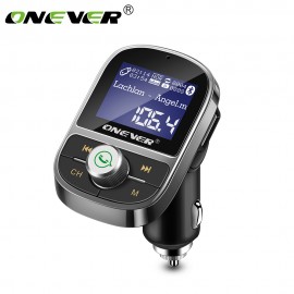Onever FM Transmitter Wireless Bluetooth Hands-free Car Kit FM Modulator Audio Car Mp3 Player 3.1A USB Charger Support TF Card U