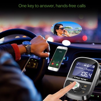 Onever FM Transmitter Wireless Bluetooth Hands-free Car Kit FM Modulator Audio Car Mp3 Player 3.1A USB Charger Support TF Card U