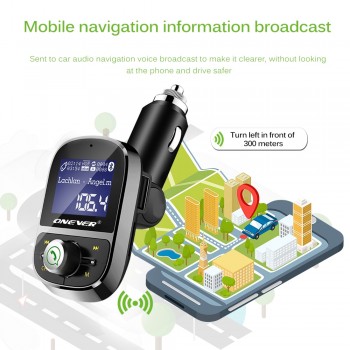 Onever FM Transmitter Wireless Bluetooth Hands-free Car Kit FM Modulator Audio Car Mp3 Player 3.1A USB Charger Support TF Card U
