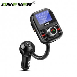 Onever Rotatable Car FM Transmitter Bluetooth DAB+ Receiver With Antenna 3.1A  Dual USB Car Charger Support TF Card U-disk AUX