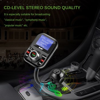 Onever Rotatable Car FM Transmitter Bluetooth DAB+ Receiver With Antenna 3.1A  Dual USB Car Charger Support TF Card U-disk AUX
