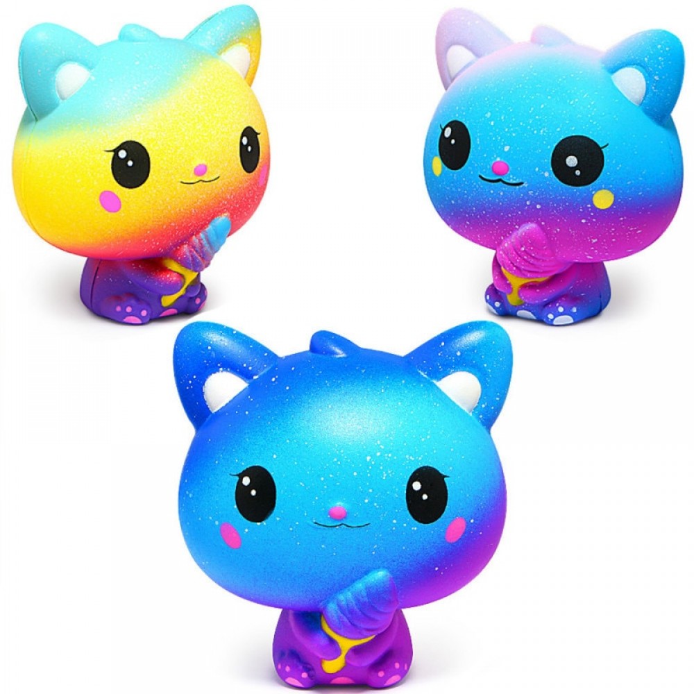2019 New Squishi Antistress Kawaii Ice Cream Kitten Slow Rebound Squishy Simulation Ice Cream Cat Squeeze Cute Toys for Children