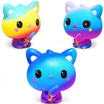 2019 New Squishi Antistress Kawaii Ice Cream Kitten Slow Rebound Squishy Simulation Ice Cream Cat Squeeze Cute Toys for Children