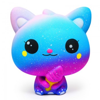 2019 New Squishi Antistress Kawaii Ice Cream Kitten Slow Rebound Squishy Simulation Ice Cream Cat Squeeze Cute Toys for Children