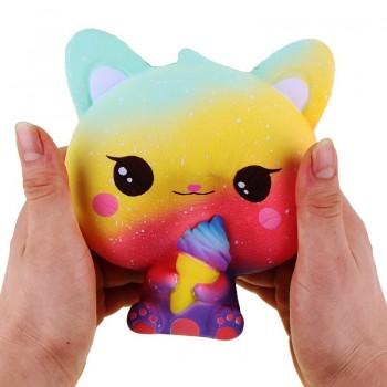 2019 New Squishi Antistress Kawaii Ice Cream Kitten Slow Rebound Squishy Simulation Ice Cream Cat Squeeze Cute Toys for Children