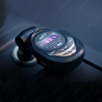 Modern Car Bluetooth MP3 Player Bluetooth Hands-free Phone Car Cigarette Lighter USB Phone Charger Card Machine Music Sound New